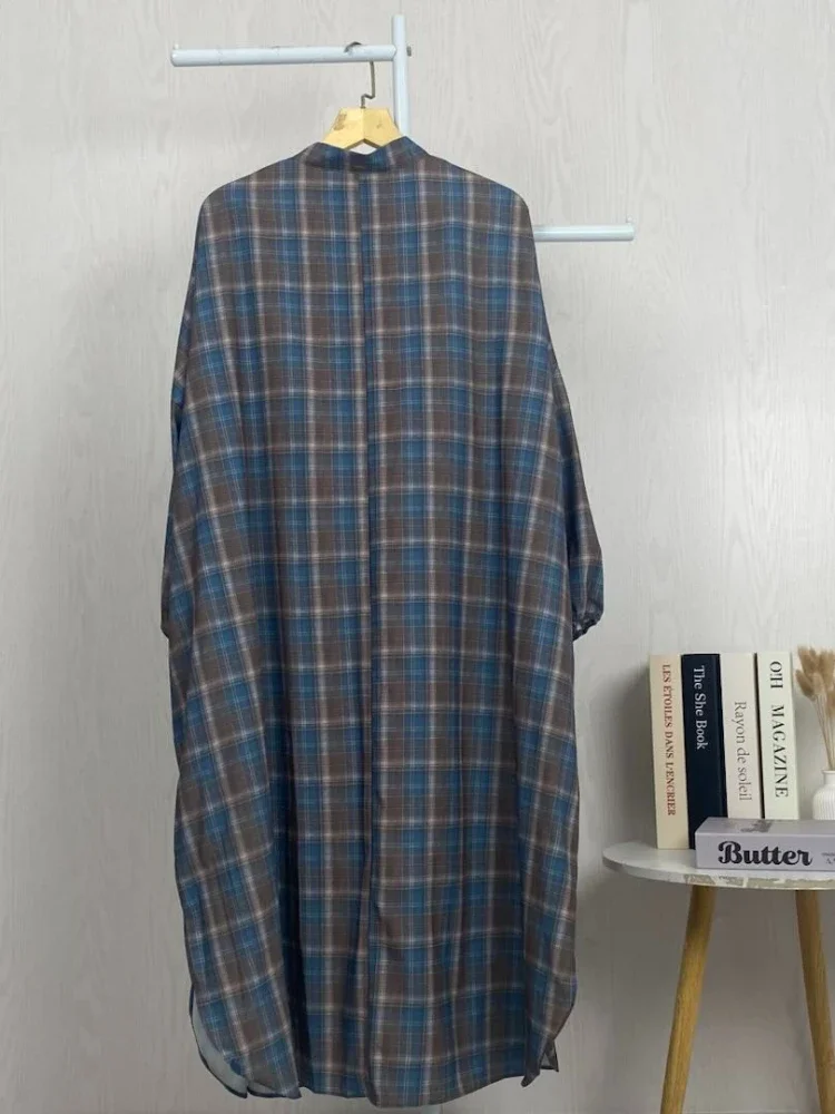[READY STOCK]ASAYA Gaun panjang longgar kasual tipis bermotif dengan desain mode elegan