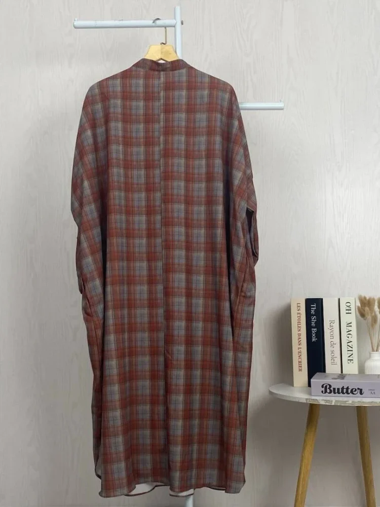 [READY STOCK]ASAYA Gaun panjang longgar kasual tipis bermotif dengan desain mode elegan