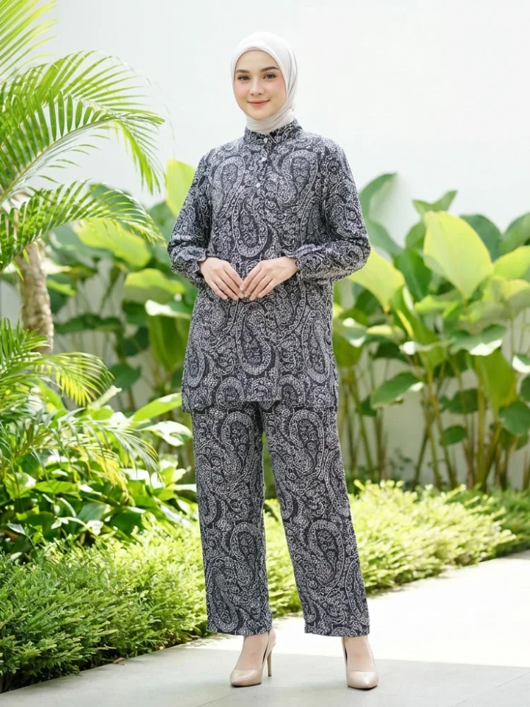 [DISKON KILAT]ASAYA Setelan wanita elegan motif etnik klasik modern kekinian nyaman dipakai
