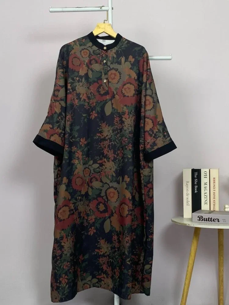[DISKON KILAT]ASAYA Gamis wanita elegan motif garis kotak biru abu modern kekinian