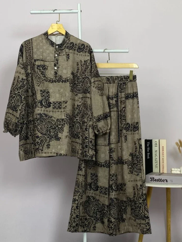 [DISKON KILAT]ASAYA Setelan wanita elegan motif etnik klasik modern kekinian nyaman dipakai