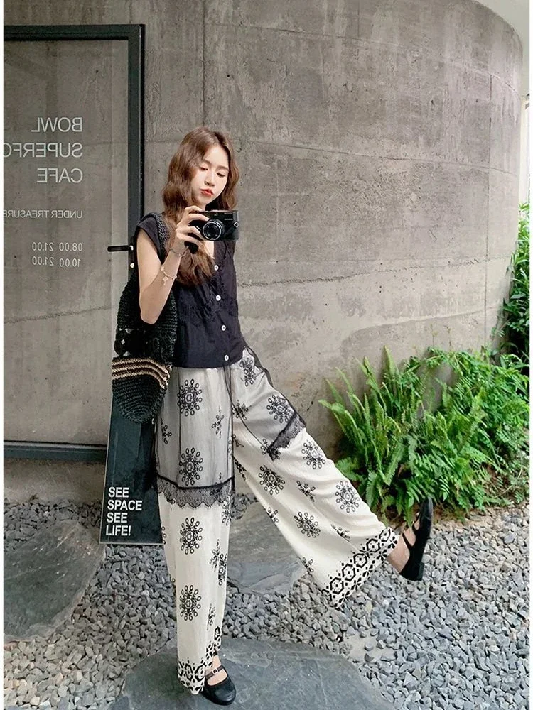 FADFAD Setelan dua potong pakaian wanita gaya kekinian korea terbaru untuk wanita