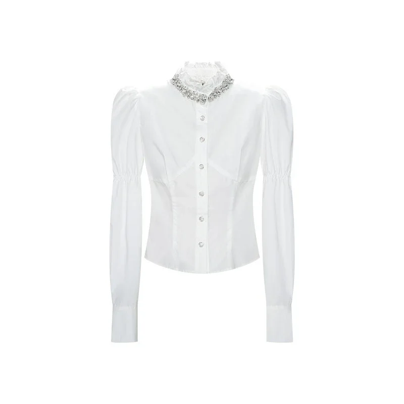 FADFAD Kemeja stylish kerah bergaya mewah untuk wanita