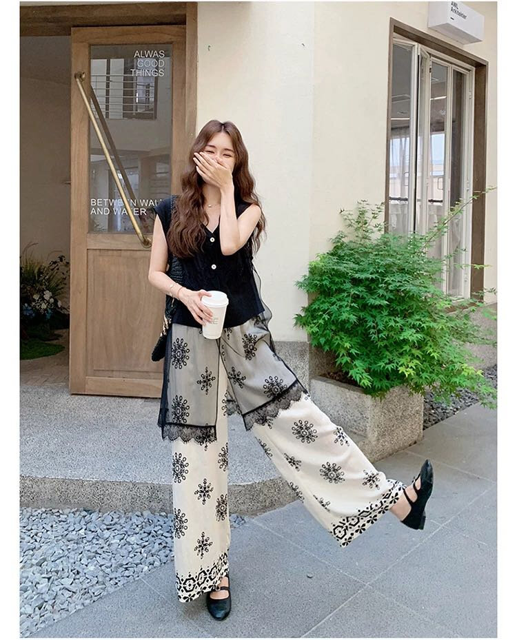 FADFAD Setelan dua potong pakaian wanita gaya kekinian korea terbaru untuk wanita