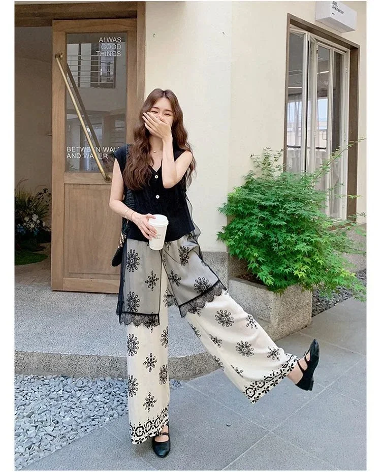 FADFAD Setelan dua potong pakaian wanita gaya kekinian korea terbaru untuk wanita