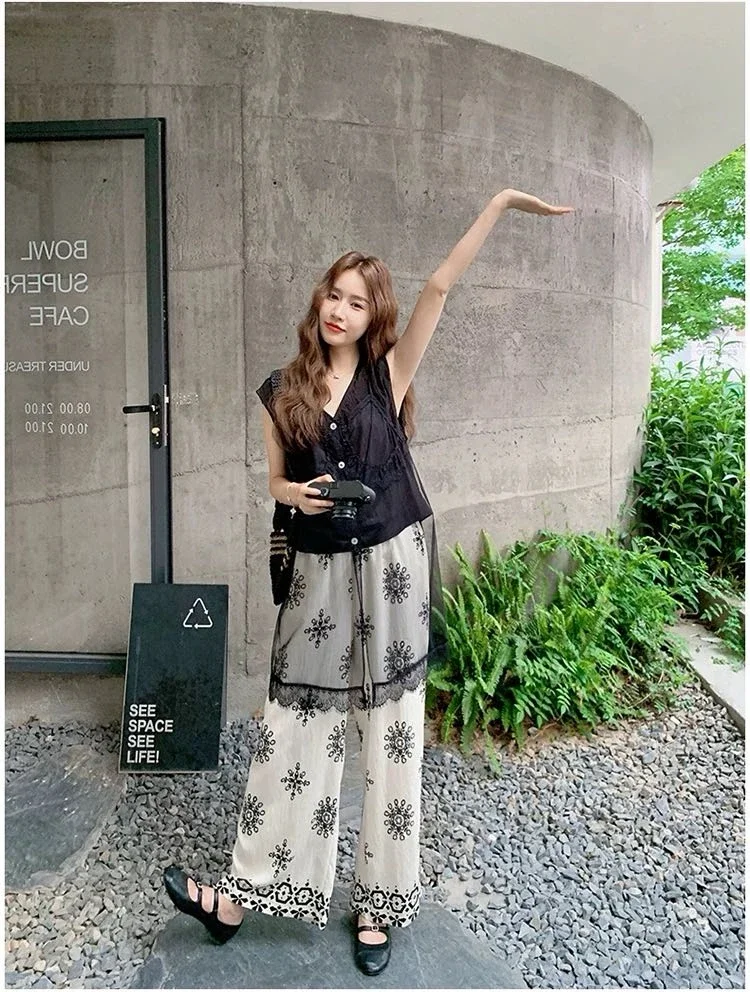 FADFAD Setelan dua potong pakaian wanita gaya kekinian korea terbaru untuk wanita