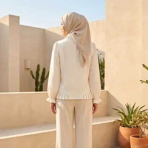 ASAYA Atasan kemeja mode baru lengan panjang gaya populer wanita