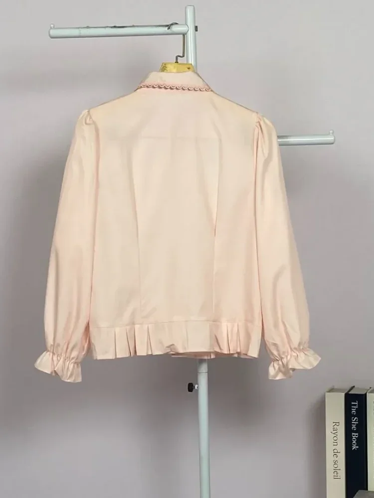 ASAYA Atasan kemeja mode baru lengan panjang gaya populer wanita