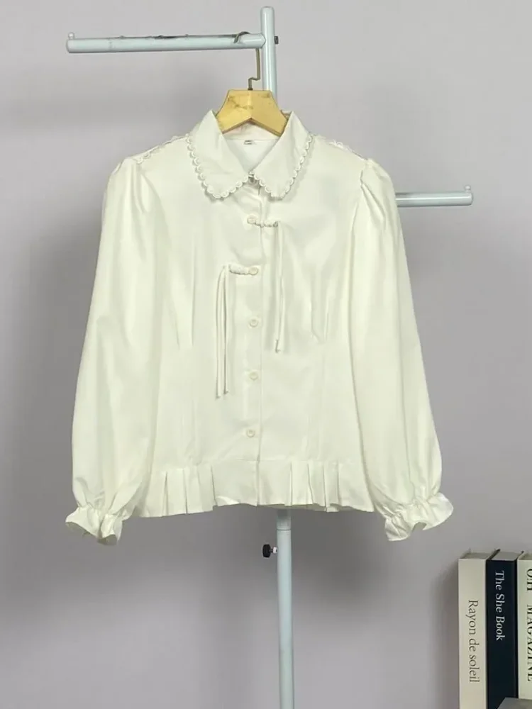 ASAYA Atasan kemeja mode baru lengan panjang gaya populer wanita