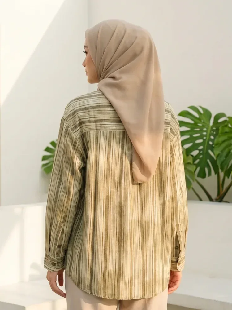 [READY STOCK]ASAYA Atasan kemeja kerah polo kancing sebaris mode cheongsam gaya baru cina