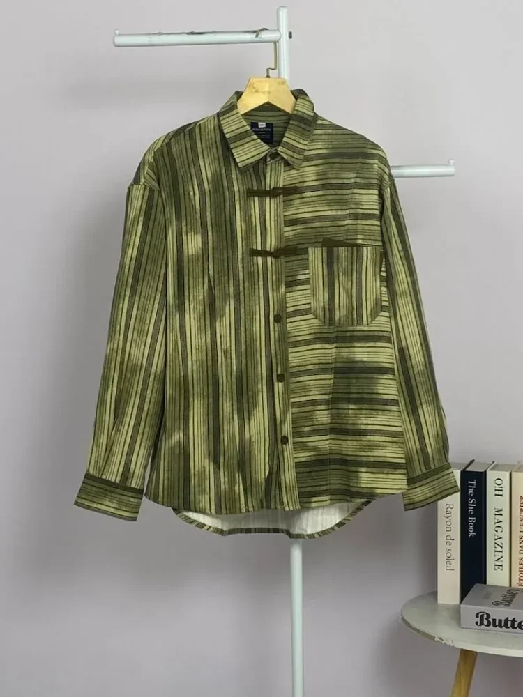 [READY STOCK]ASAYA Atasan kemeja kerah polo kancing sebaris mode cheongsam gaya baru cina