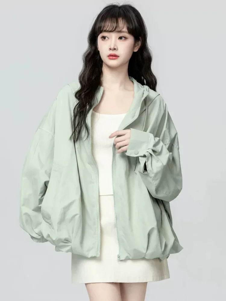 CHICMORE Jaket wanita bergaya sporty pelindung matahari modis
