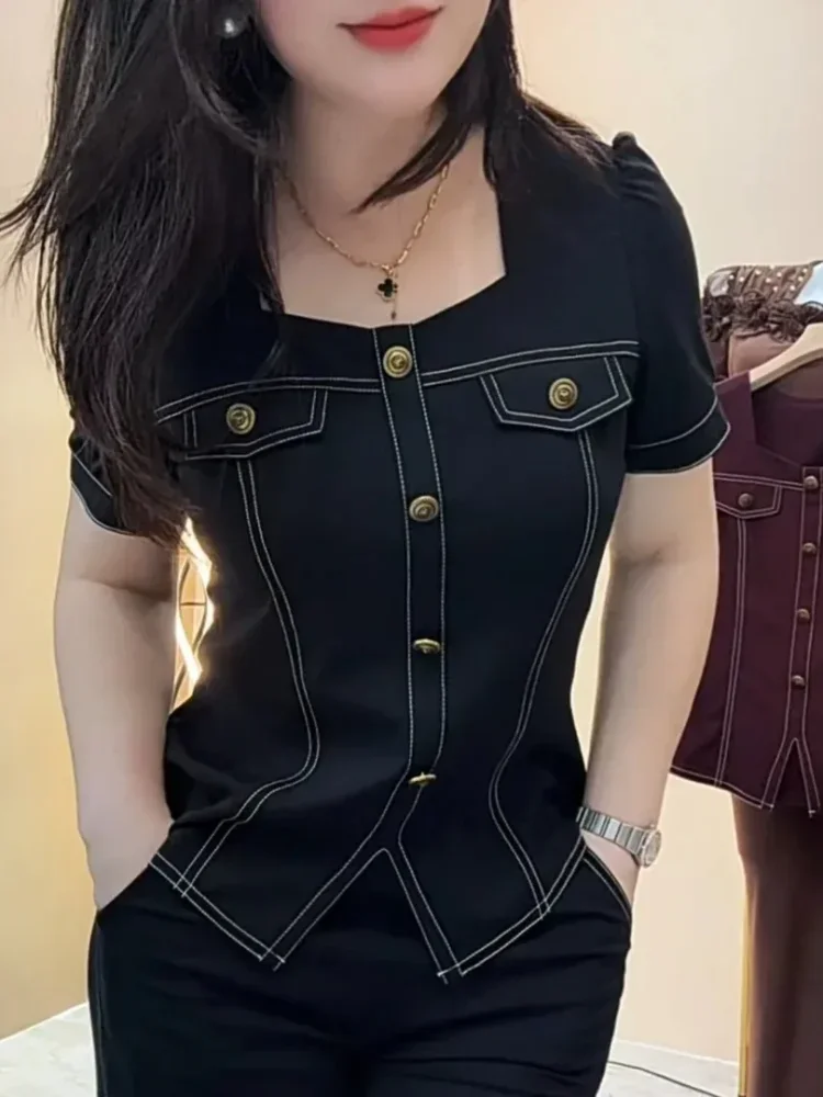 FADFAD Setelan dua potong pakaian wanita mode baru bergaya kekinian korea