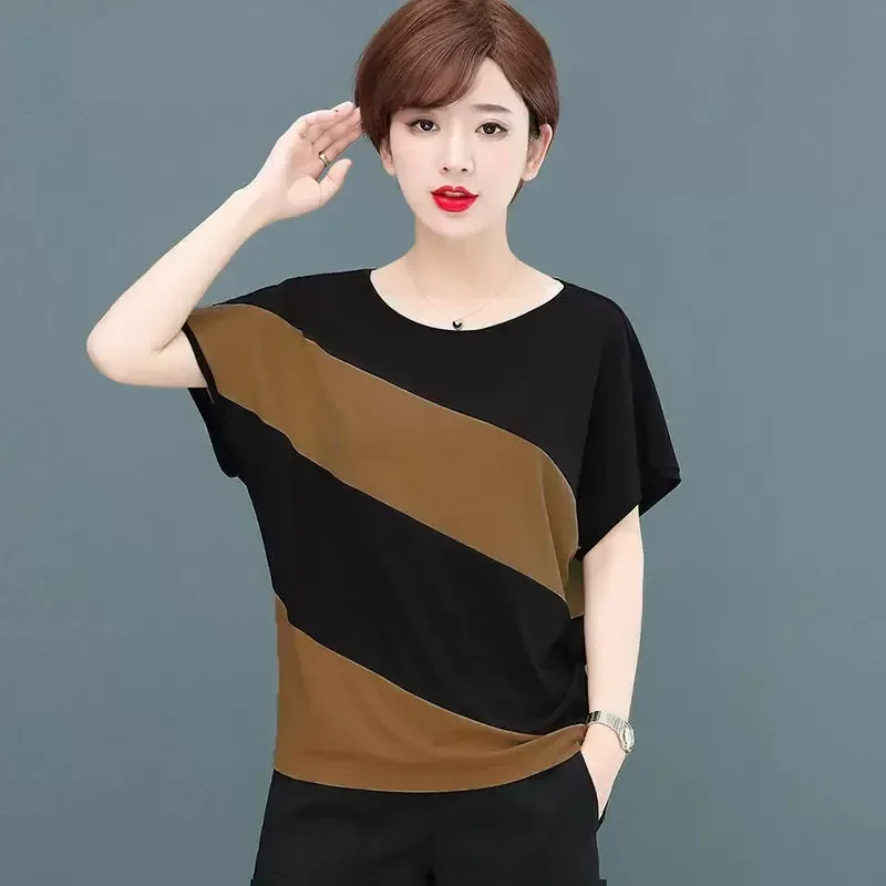 ASAYA Atasan model lengan pendek untuk wanita gaya kasual trendi