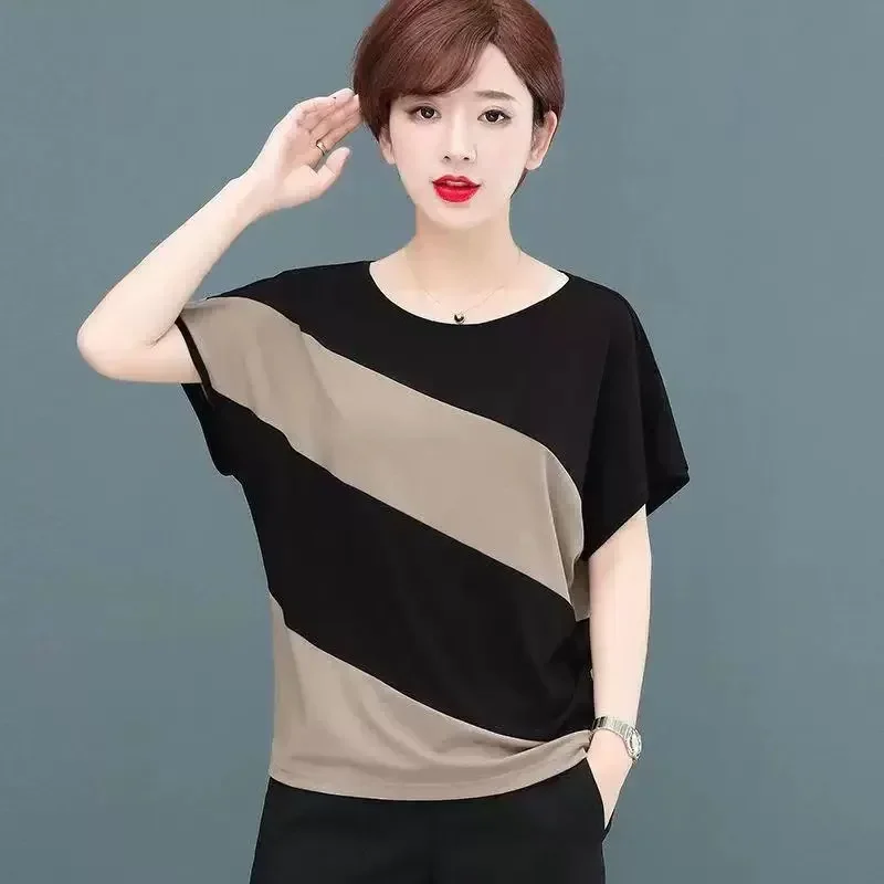 ASAYA Atasan model lengan pendek untuk wanita gaya kasual trendi