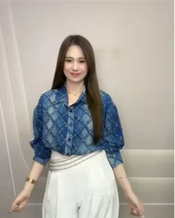 FADFAD Atasan kemeja motif cetak gaya retro baru