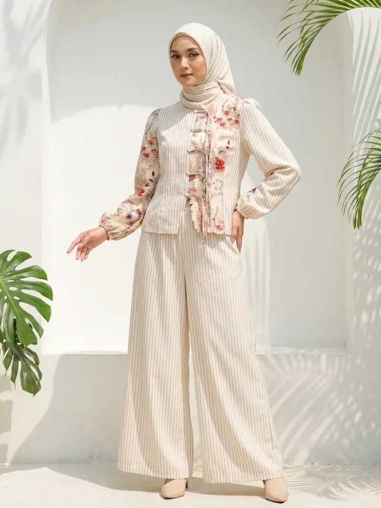 ASAYA Setelan wanita bermotif, elegan, dan bergaya minimalis