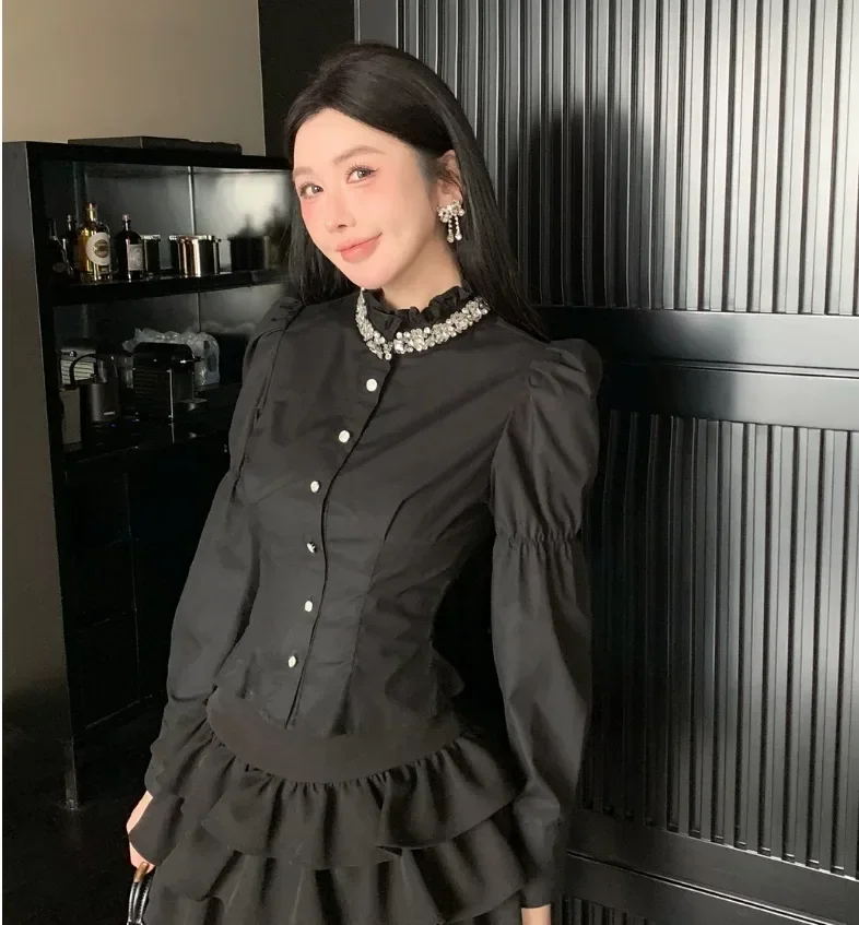 FADFAD Kemeja stylish kerah bergaya mewah untuk wanita