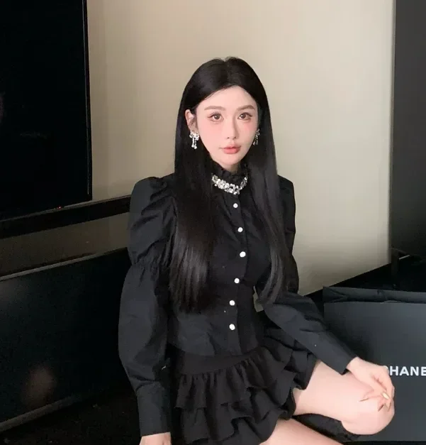 FADFAD Kemeja stylish kerah bergaya mewah untuk wanita