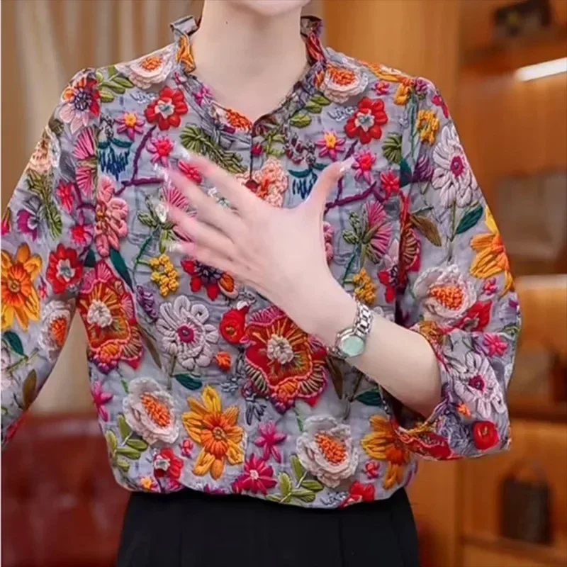FADFAD Atasan wanita motif cetak kekinian fashion stylish