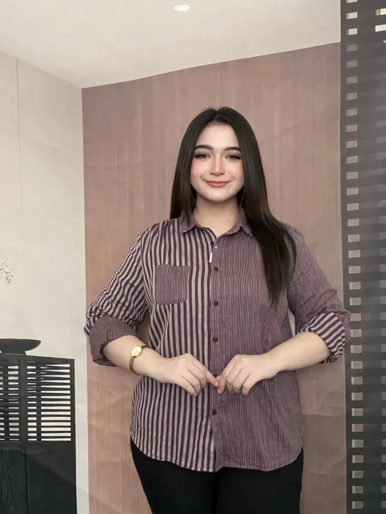FADFAD Kemeja cetak temperamen gaya baru wanita atasan elegan