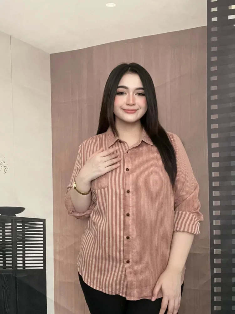 FADFAD Kemeja cetak temperamen gaya baru wanita atasan elegan