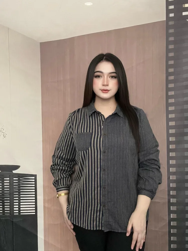 FADFAD Kemeja cetak temperamen gaya baru wanita atasan elegan
