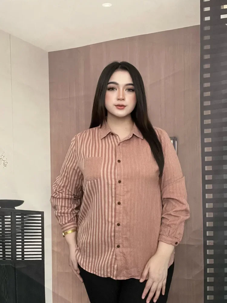 FADFAD Kemeja cetak temperamen gaya baru wanita atasan elegan