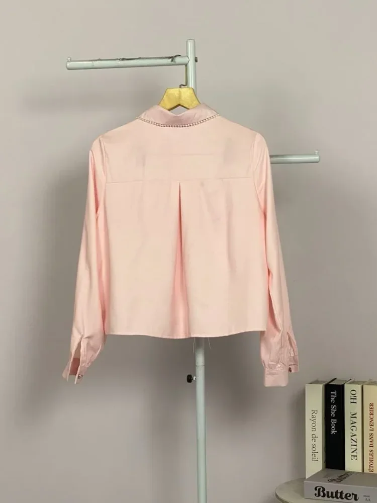 FADFAD Kemeja unik lengan panjang dan kerah collar