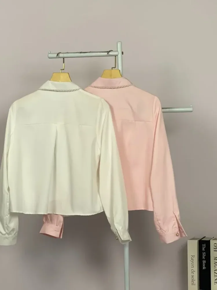 FADFAD Kemeja unik lengan panjang dan kerah collar