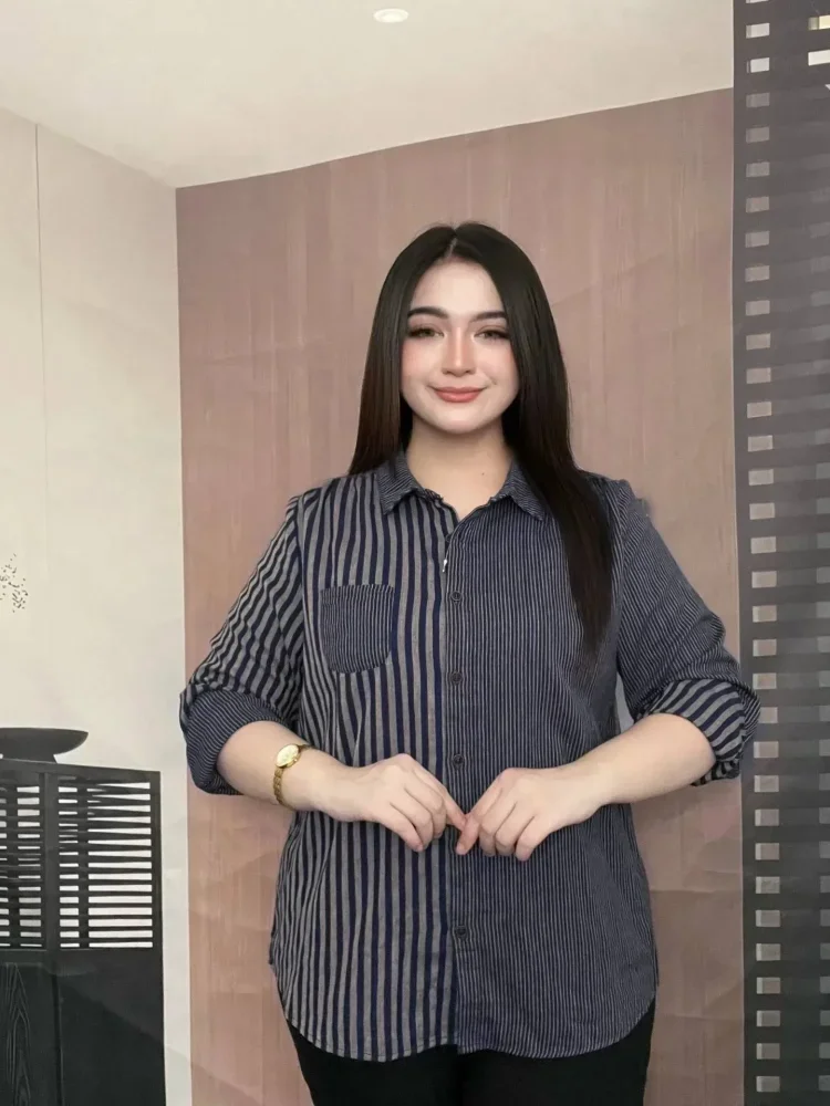 FADFAD Kemeja cetak temperamen gaya baru wanita atasan elegan