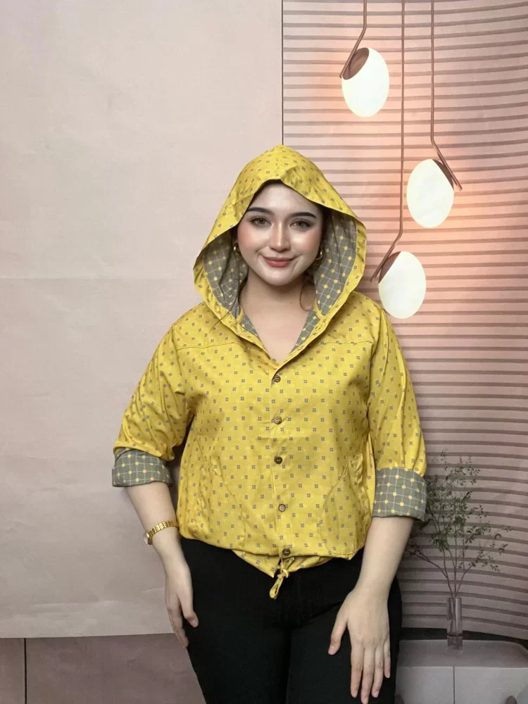 [READY STOCK]FADFAD Kemeja cetak temperamen gaya baru wanita atasan elegan