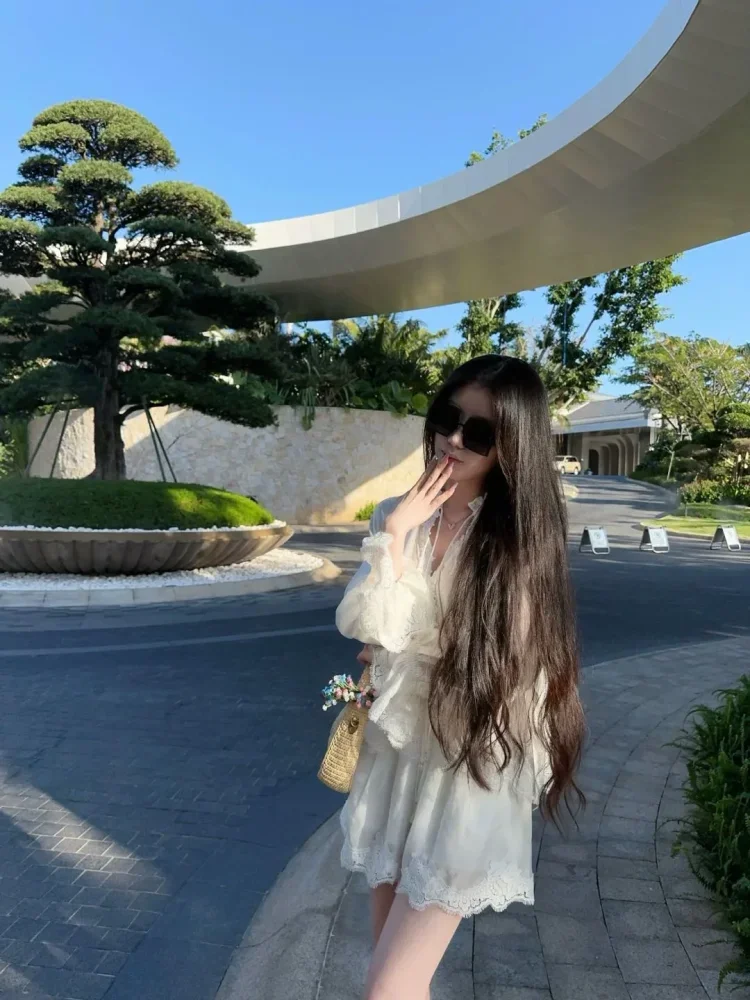 FADFAD Atasan blouse wanita model longgar warna solid gaya korea