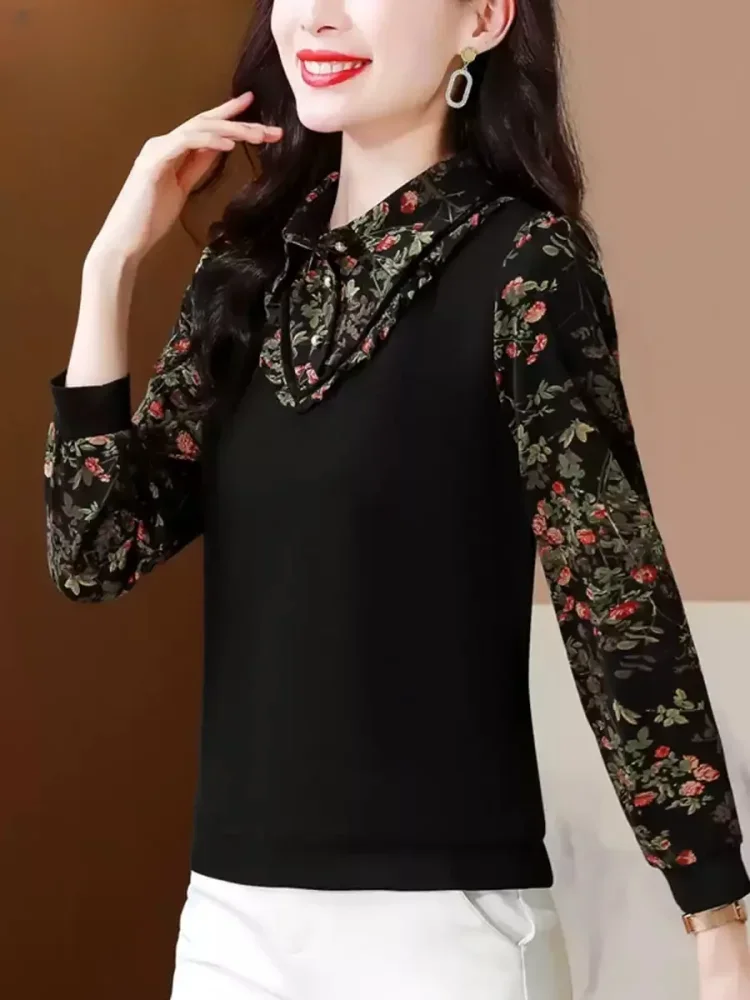 FADFAD Atasan kemeja wanita lengan panjang gaya kasual model baru
