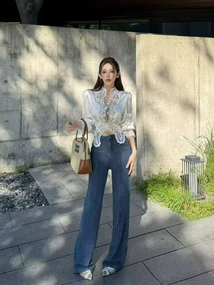 FADFAD Atasan wanita model slim fit lengan panjang dan bergaya kelas atas