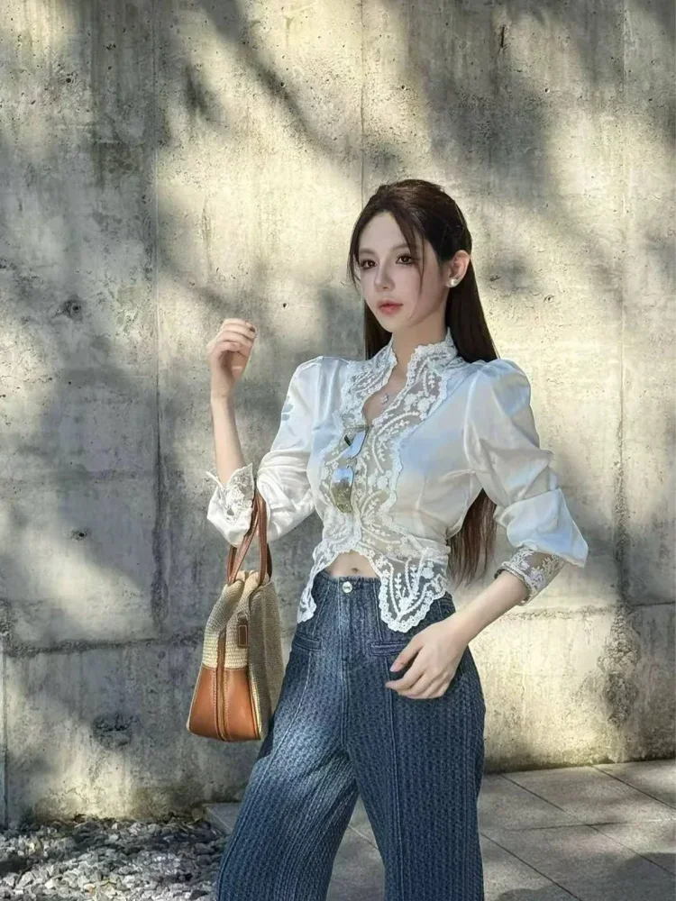 FADFAD Atasan wanita model slim fit lengan panjang dan bergaya kelas atas