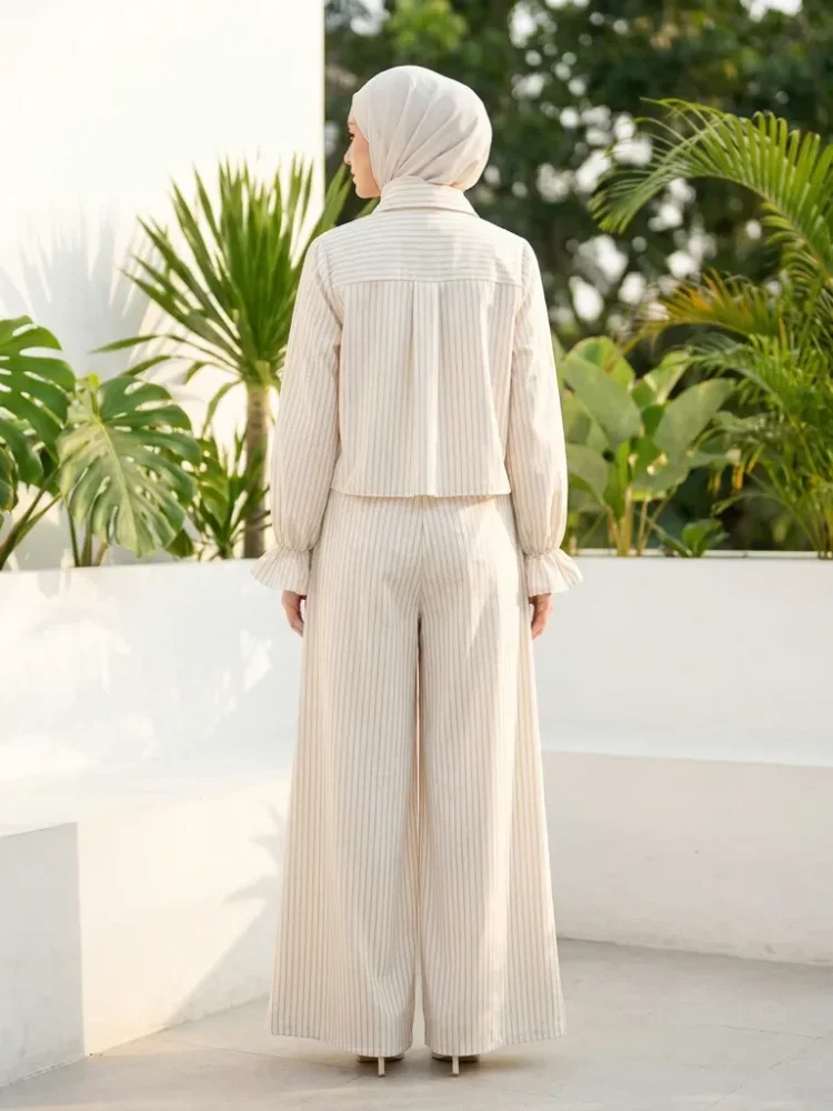 ASAYA Gamis wanita kekinian motif abstrak elegan trendi