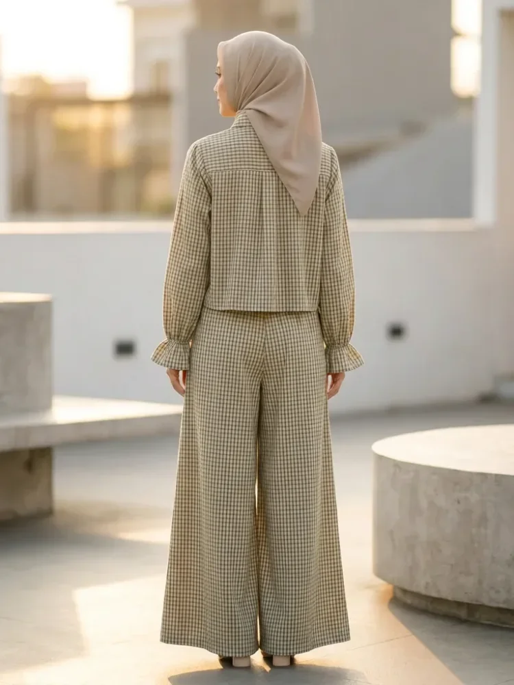 ASAYA Gamis wanita kekinian motif abstrak elegan trendi