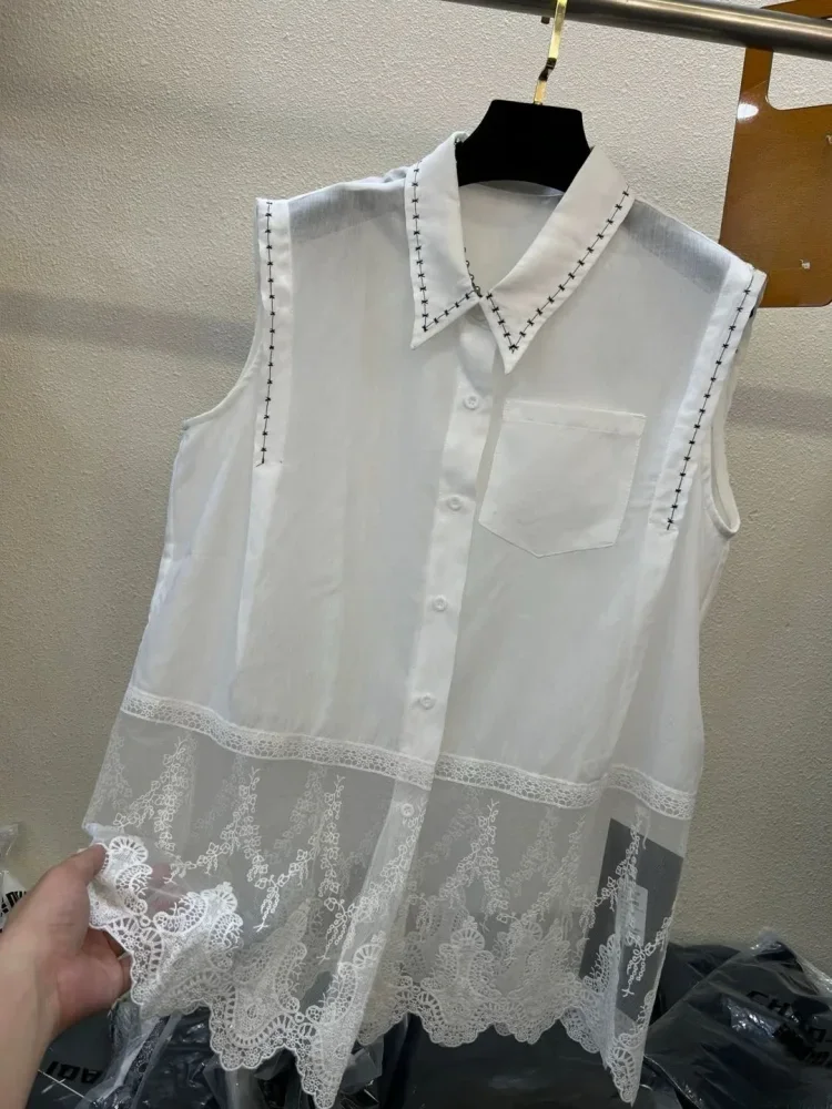 FADFAD Vest kerah polo tanpa lengan warna baru korean style