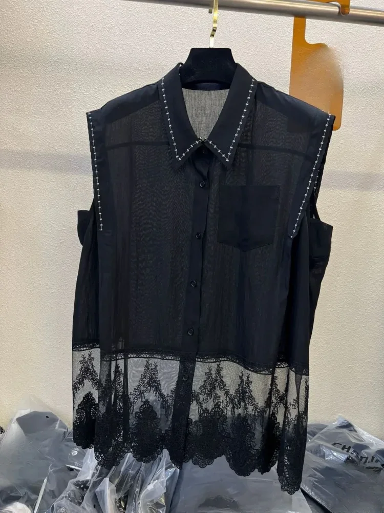 FADFAD Vest kerah polo tanpa lengan warna baru korean style