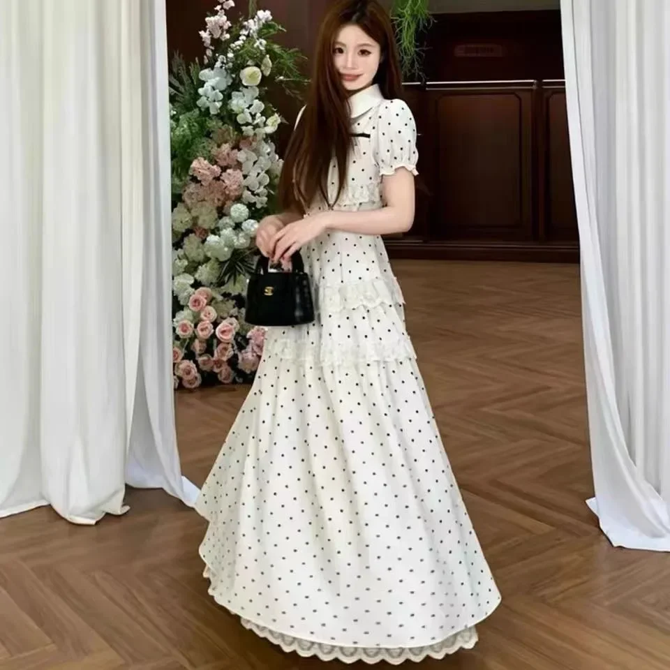 CHICMORE Gaun pakaian wanita mode anggun korean style