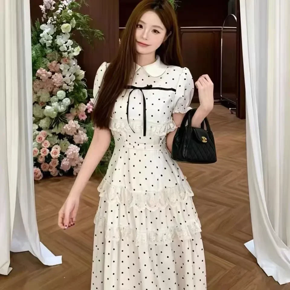 CHICMORE Gaun pakaian wanita mode anggun korean style