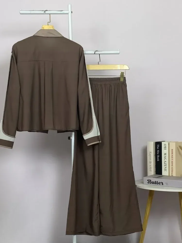 ASAYA Setelan kantor muslimah kemeja kerja lengan panjang + celana highwaist - ootd daily