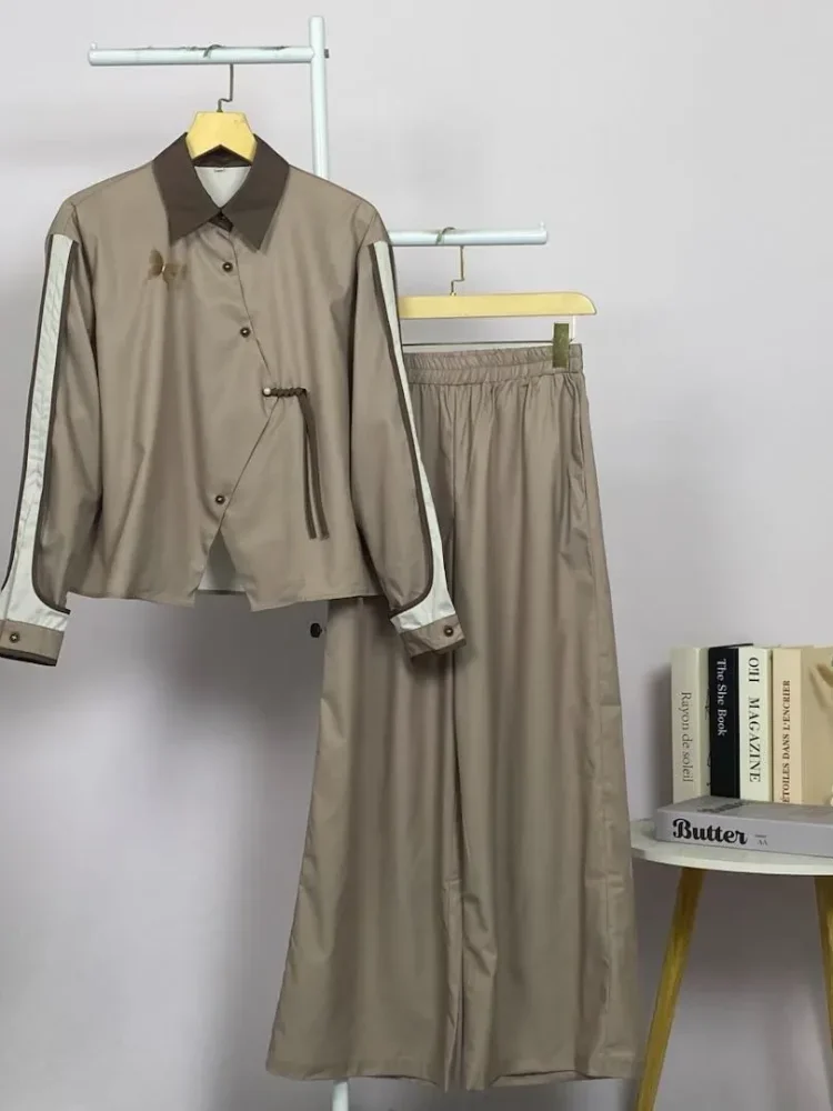 ASAYA Setelan kantor muslimah kemeja kerja lengan panjang + celana highwaist - ootd daily