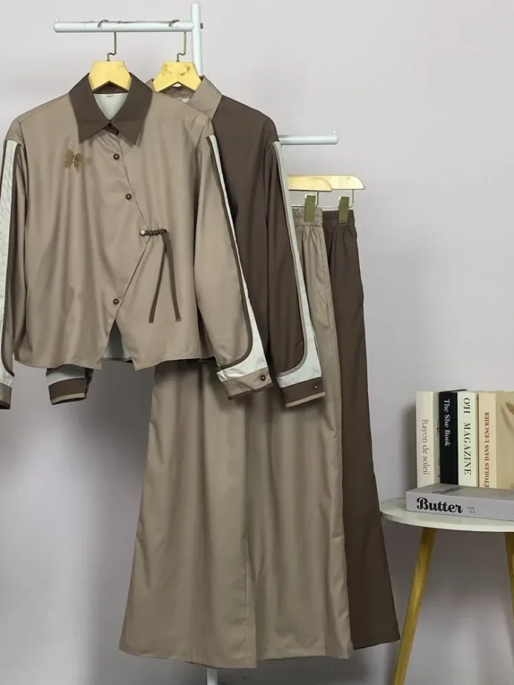 ASAYA Setelan kantor muslimah kemeja kerja lengan panjang + celana highwaist - ootd daily