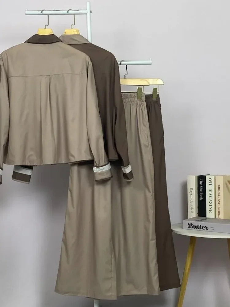 ASAYA Setelan kantor muslimah kemeja kerja lengan panjang + celana highwaist - ootd daily