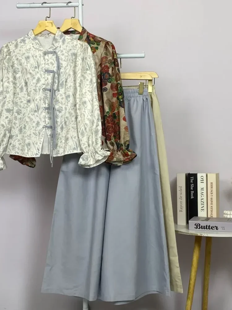 ASAYA Setelan wanita dengan lengan bell dan resleting buatan tangan bergaya minimalis warna solid