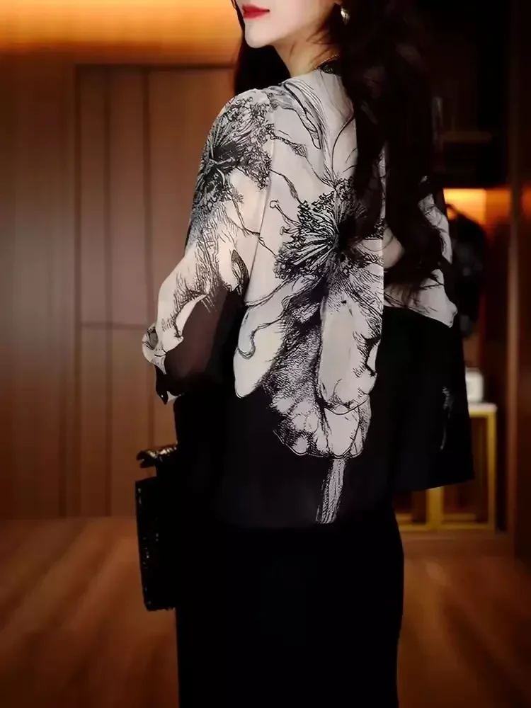FADFAD Atasan kemeja retro modis model baru gaya  elegan casual untuk wanita