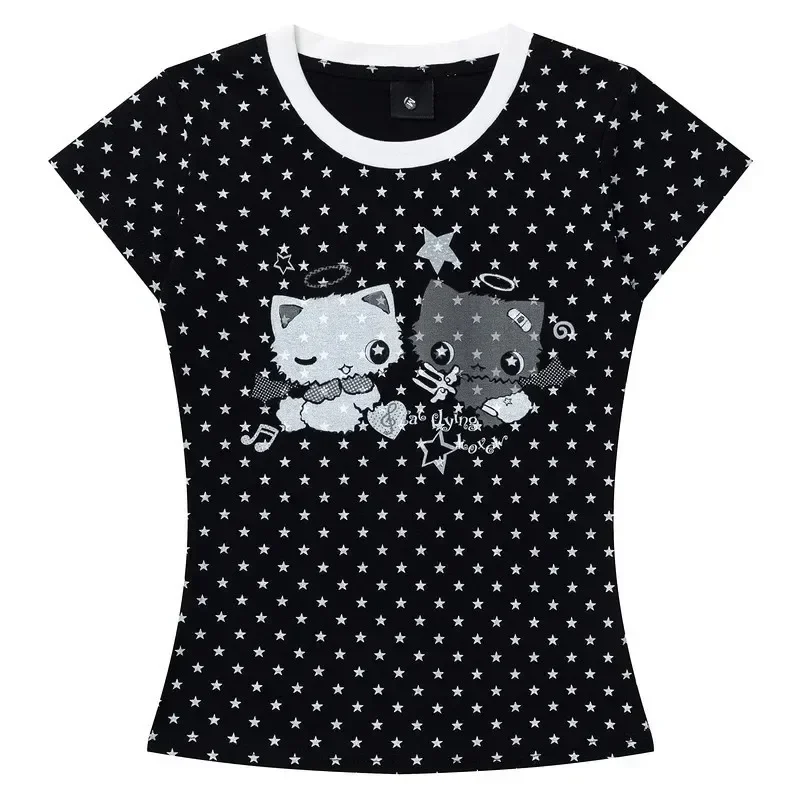 ASAYA Atasan kaos slim fit dengan lengan pendek dan motif baru