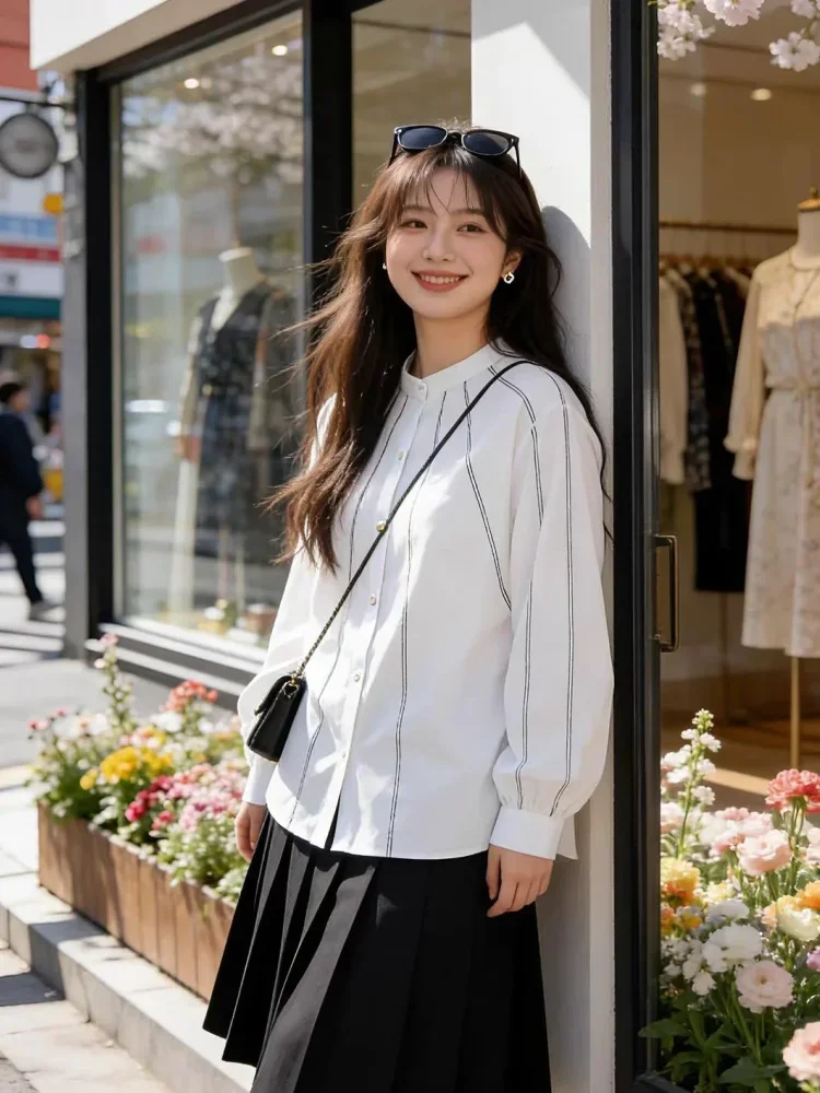 CHICMORE Atasan lengan panjang gaya kasual wanita fahion stylish